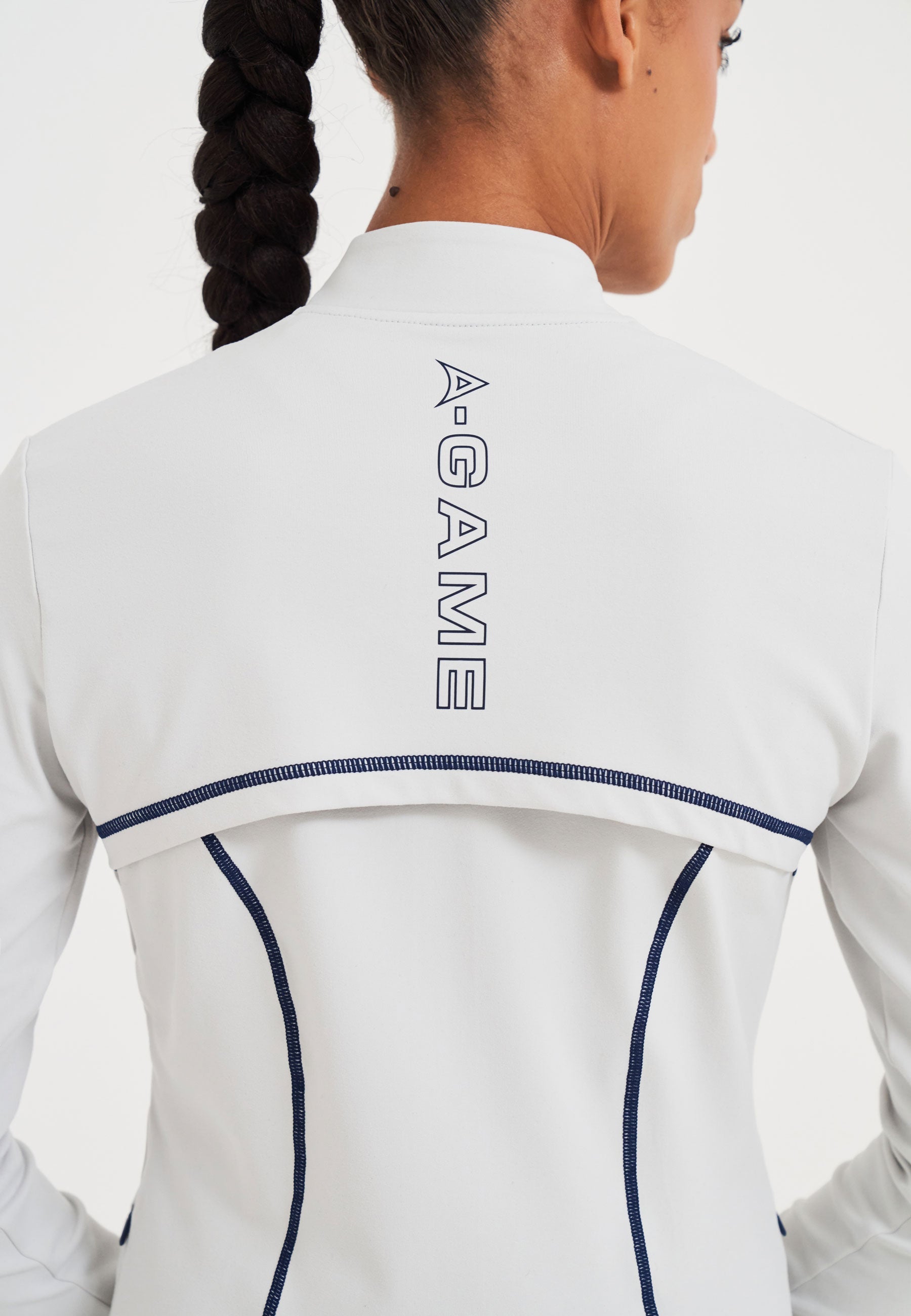 WOMENS A-GAME FITTED THERMAL FLEECE - GREY