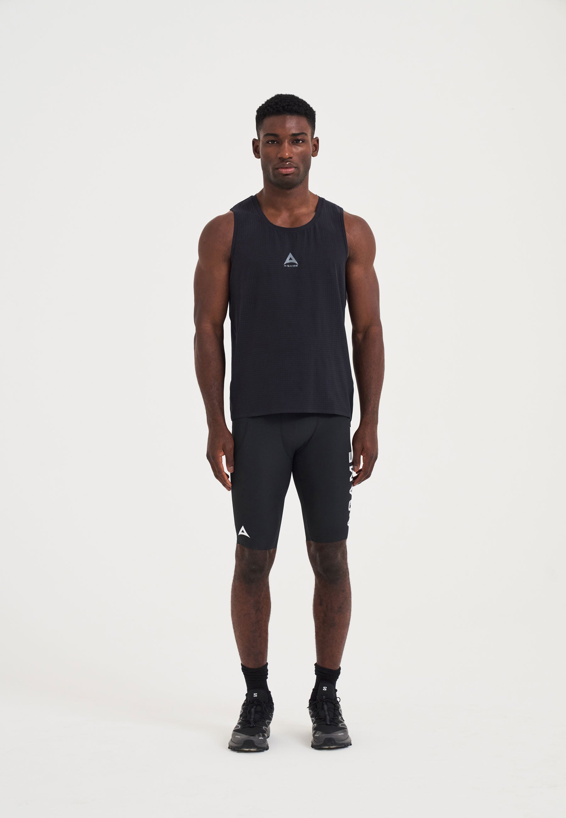 MENS A-GAME MESH TRAINING VEST - BLACK