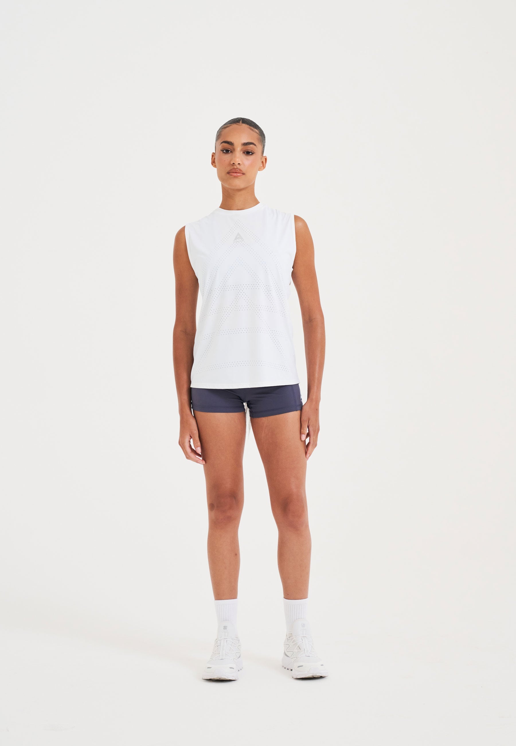 WOMENS A-GAME TRAINING RELAXED VEST - WHITE