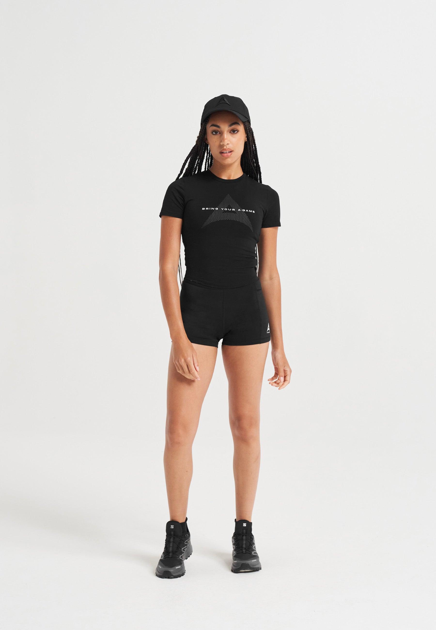 WOMENS A-GAME BRING YOUR A-GAME SHORT SLEEVE T-SHIRT - BLACK
