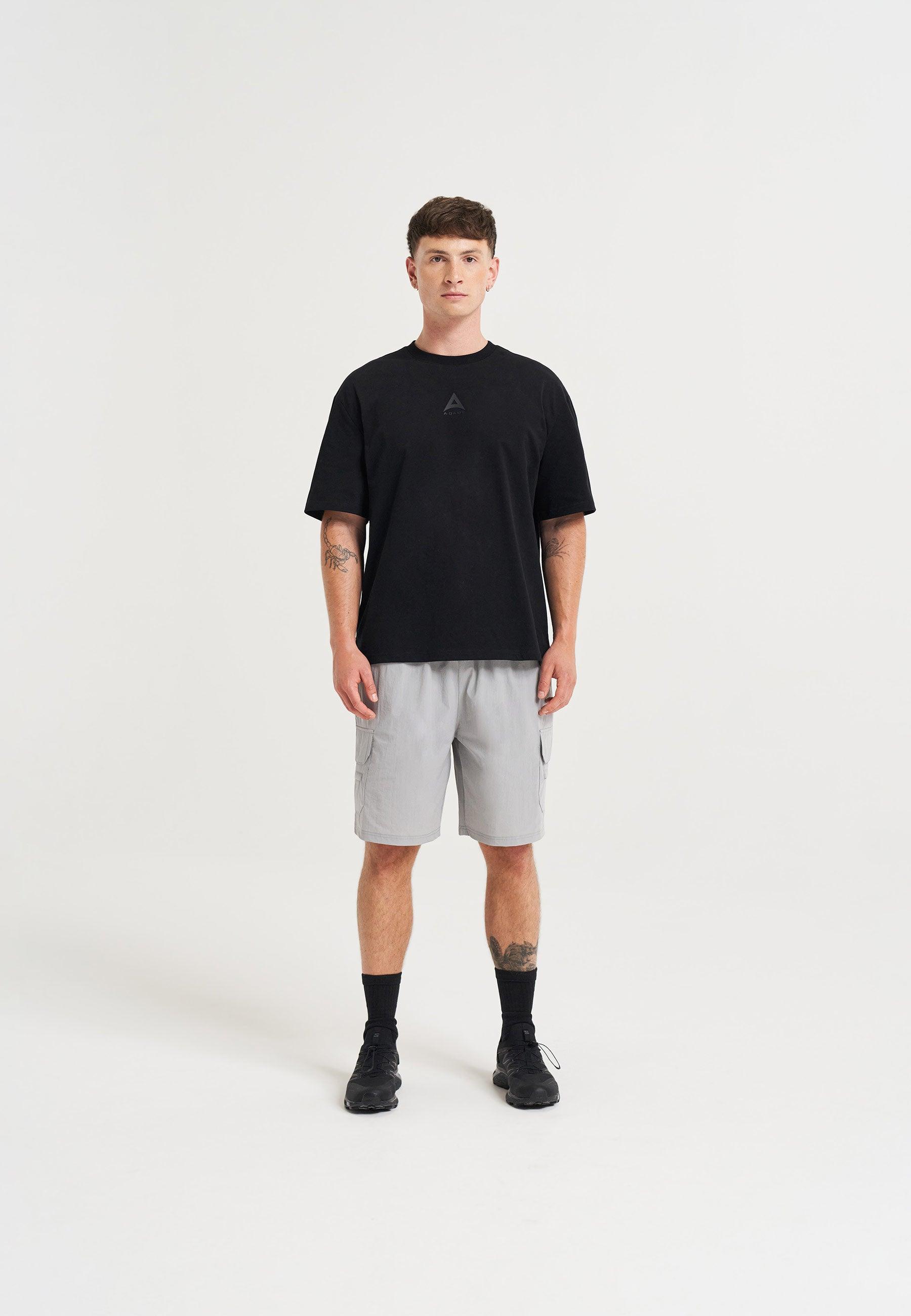MENS A-GAME LOGO GRAPHIC RELAXED T-SHIRT - BLACK