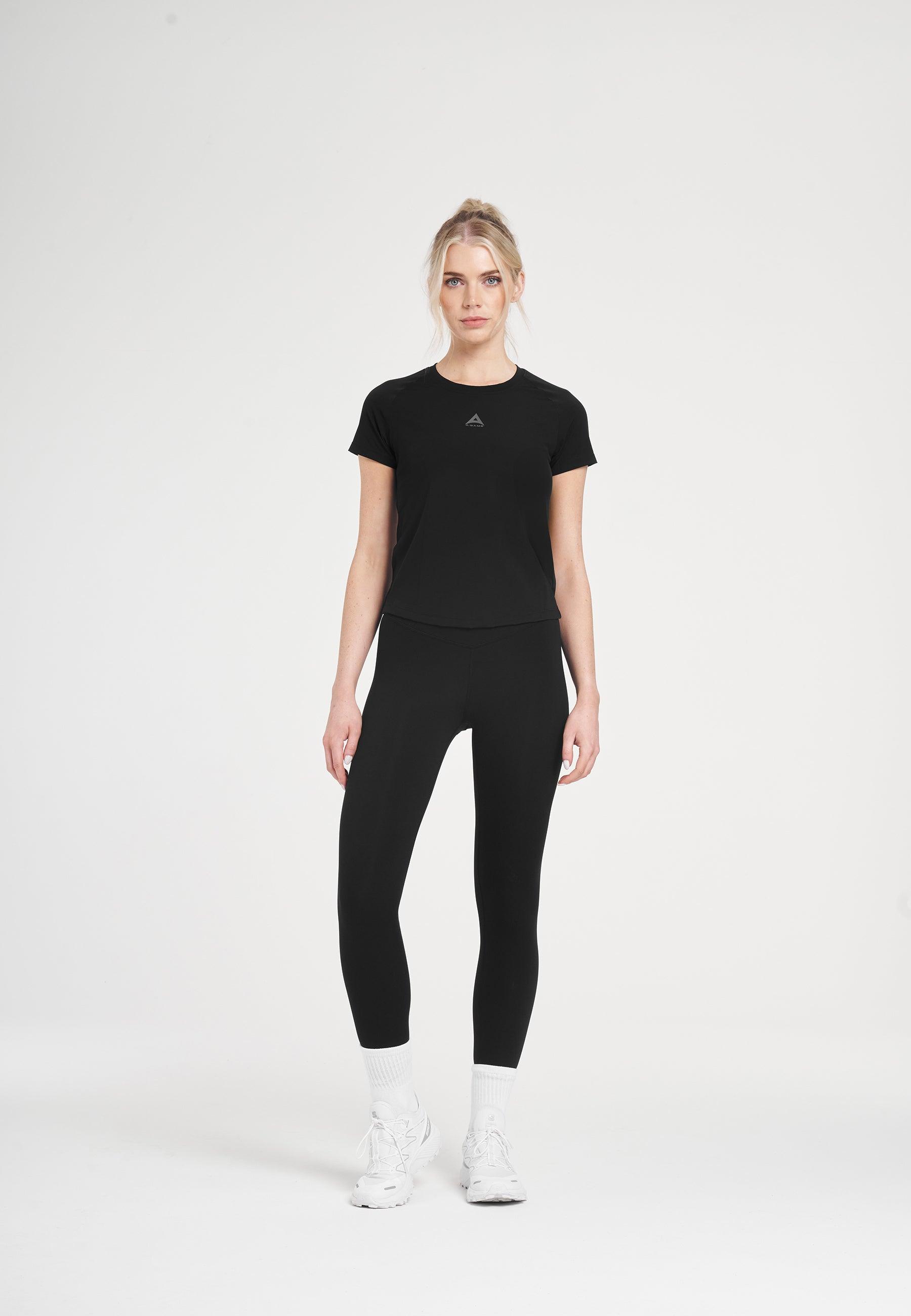 WOMENS A-GAME SHORT SLEEVE TRAINING T-SHIRT - BLACK