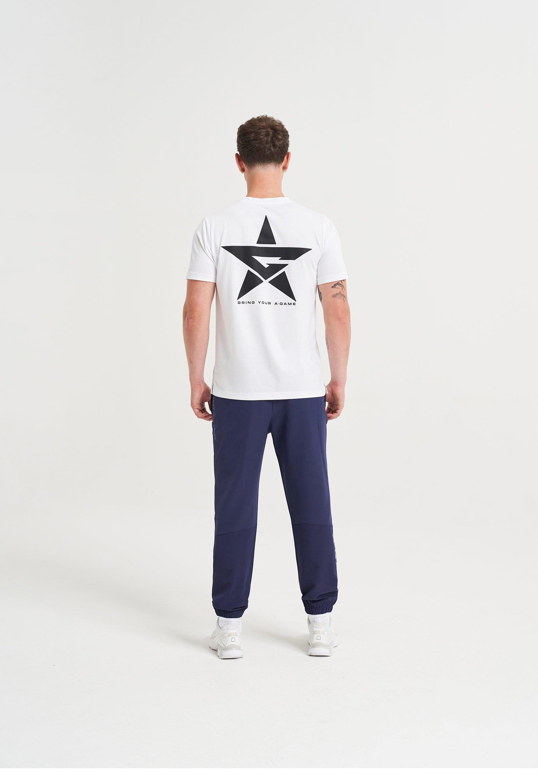 MENS A-GAME STAR GRAPHIC LOGO T-SHIRT - WHITE