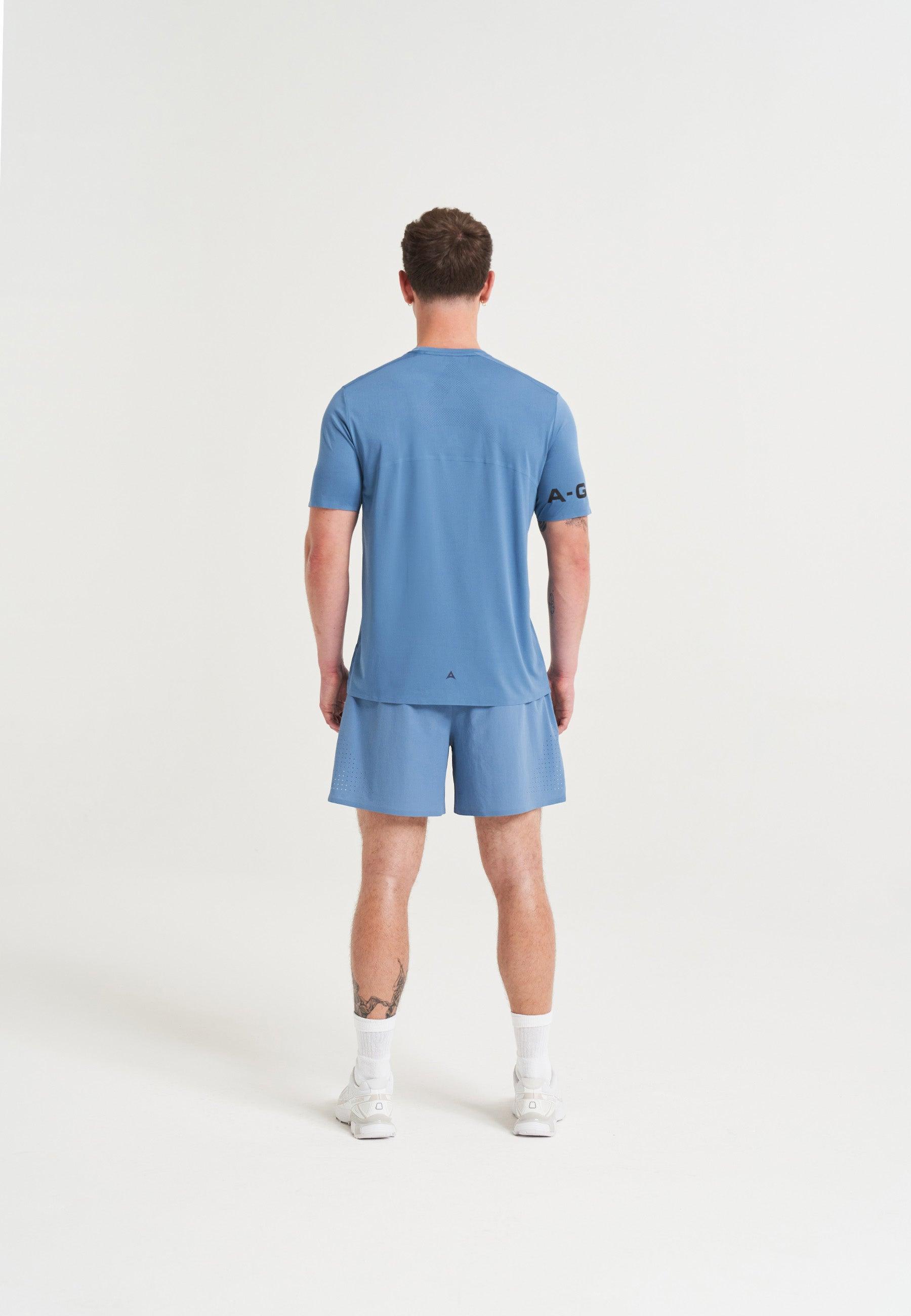 MENS A-GAME TRAINING SHORTS - OCEAN BLUE