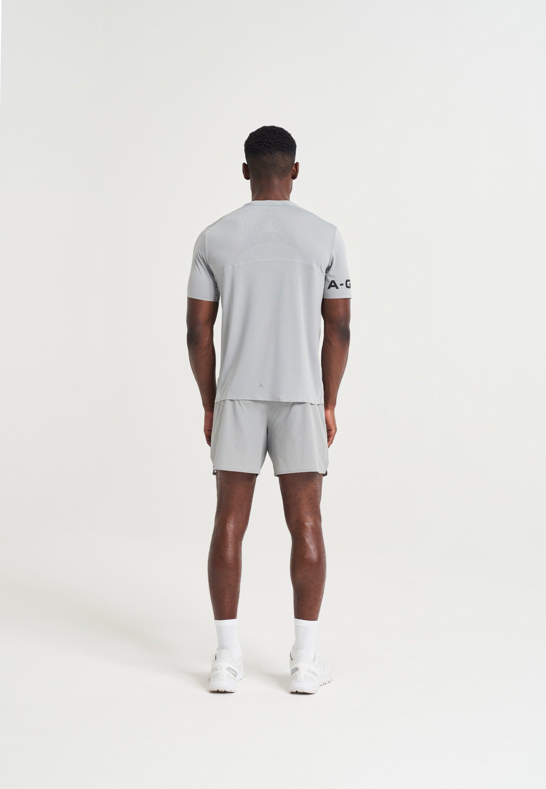 MENS A-GAME TRAINING SHORTS - STEEL GREY