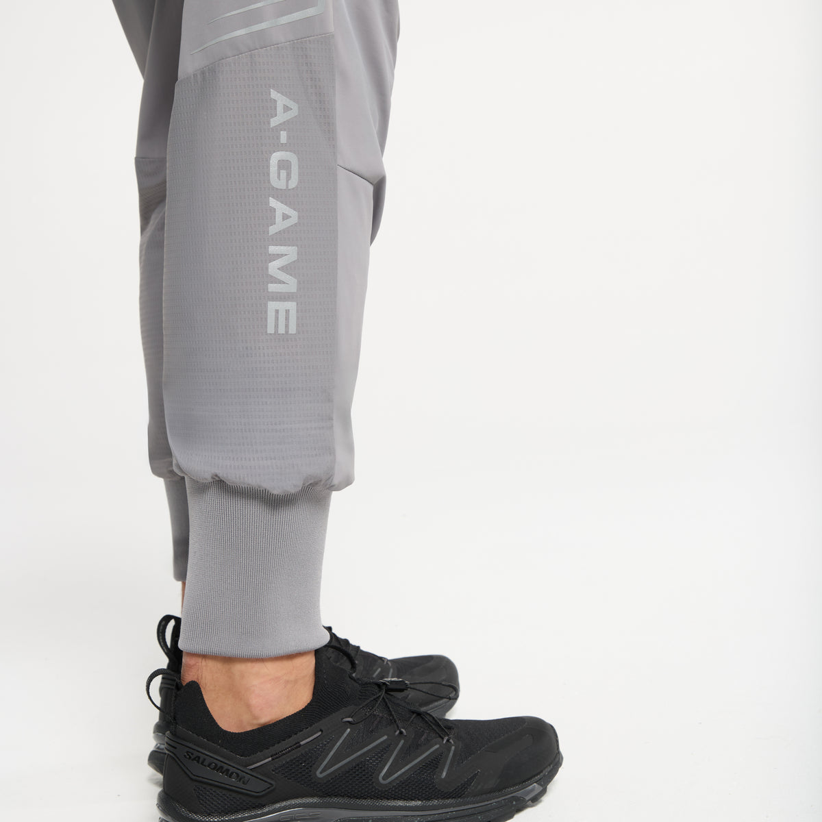 Men's Cuffed Training Pants - Grey / Black