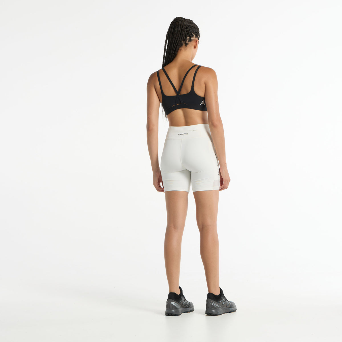 Women's Reflective Running Shorts - Ecru