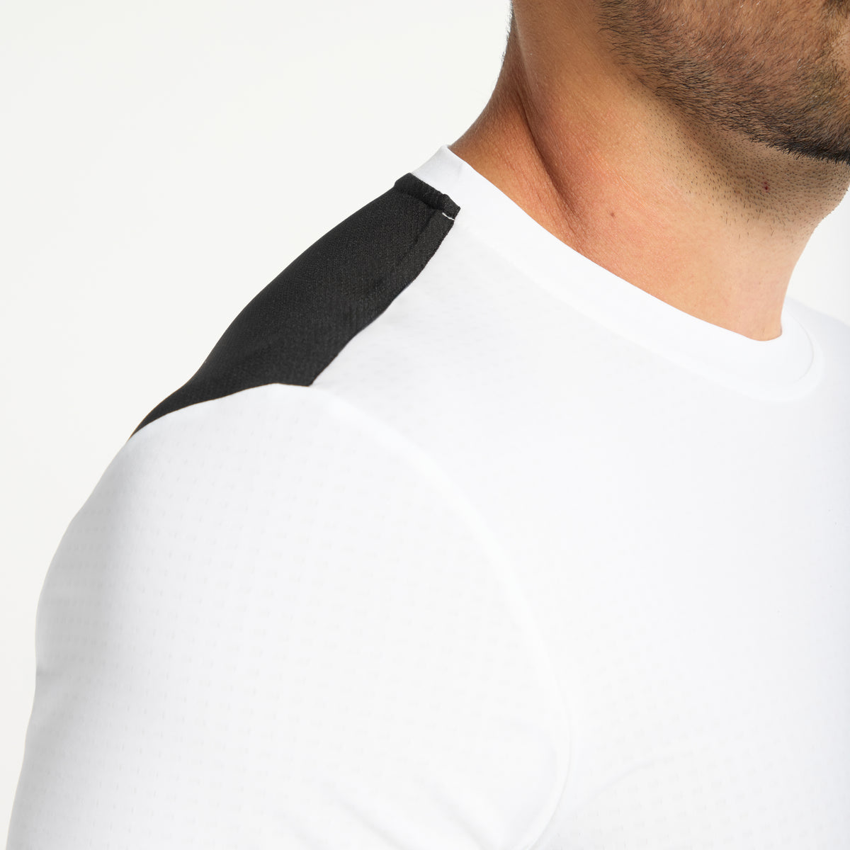 Men's Panelled Training T-Shirt - White/Black