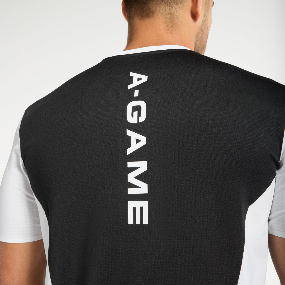 Men's Panelled Training T-Shirt - White/Black