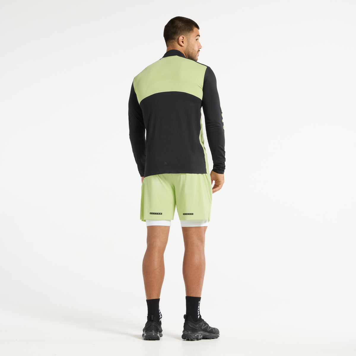 Men's Performance Long Sleeve Top - Black/Lime