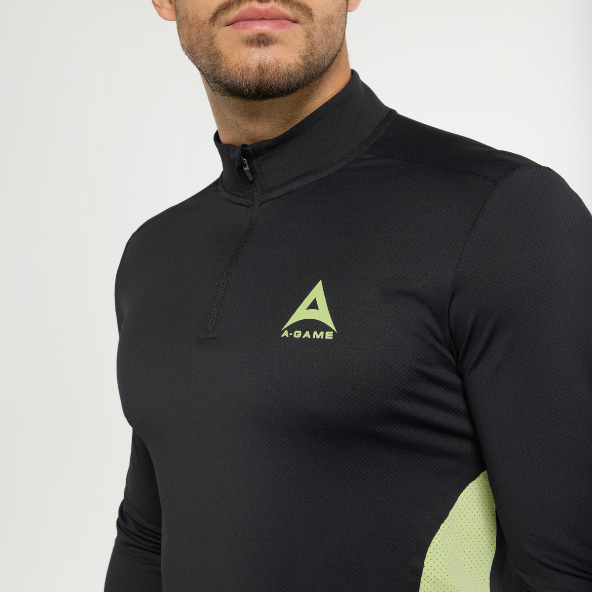 Men's Performance Long Sleeve Top - Black/Lime