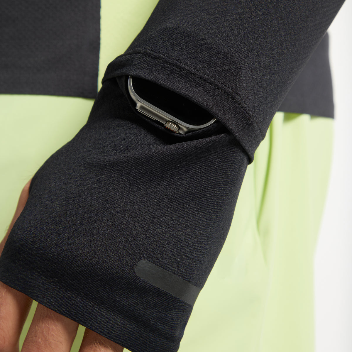 Men's Performance Long Sleeve Top - Black/Lime
