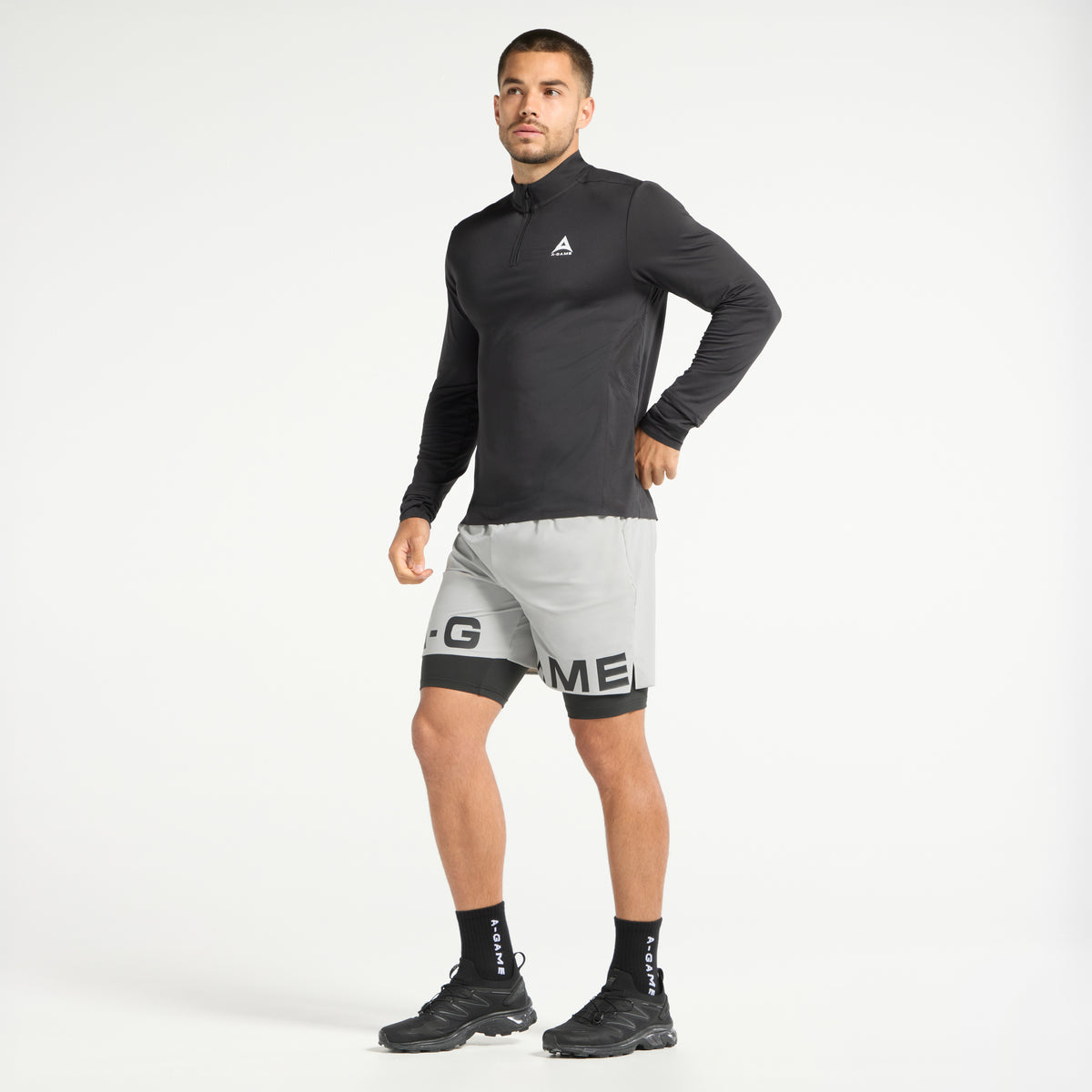 Men's 2-in-1 Shorts - Steel Grey