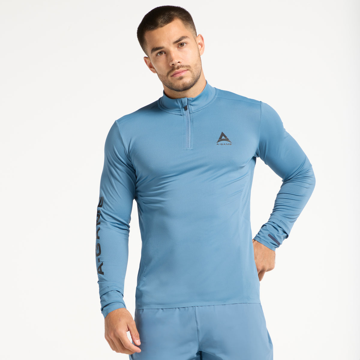 Men's Performance Long Sleeve Top - Ocean Blue