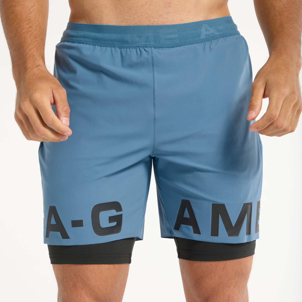 Men's 2-in-1 Shorts - Ocean Blue
