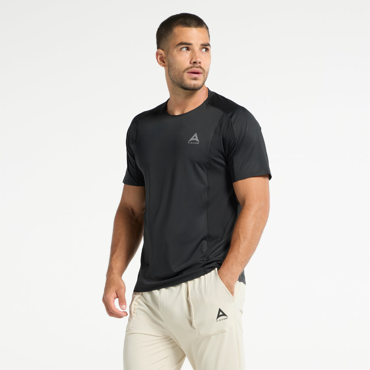 Men's Panel Performance T-Shirt - Black