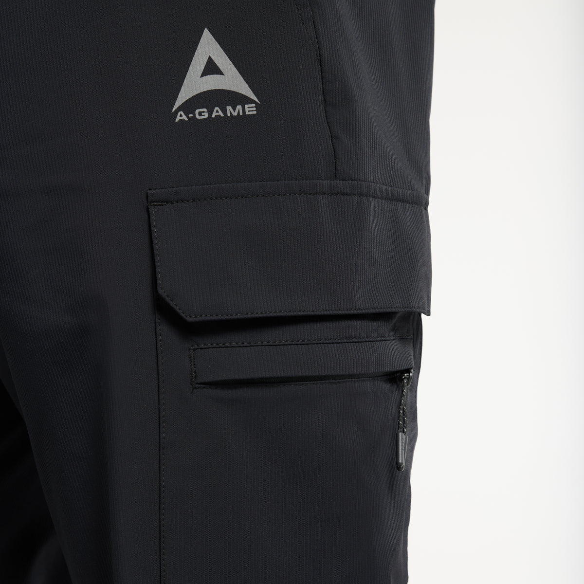 Men's Cargo Zip Pants - Black / Cobalt Blue
