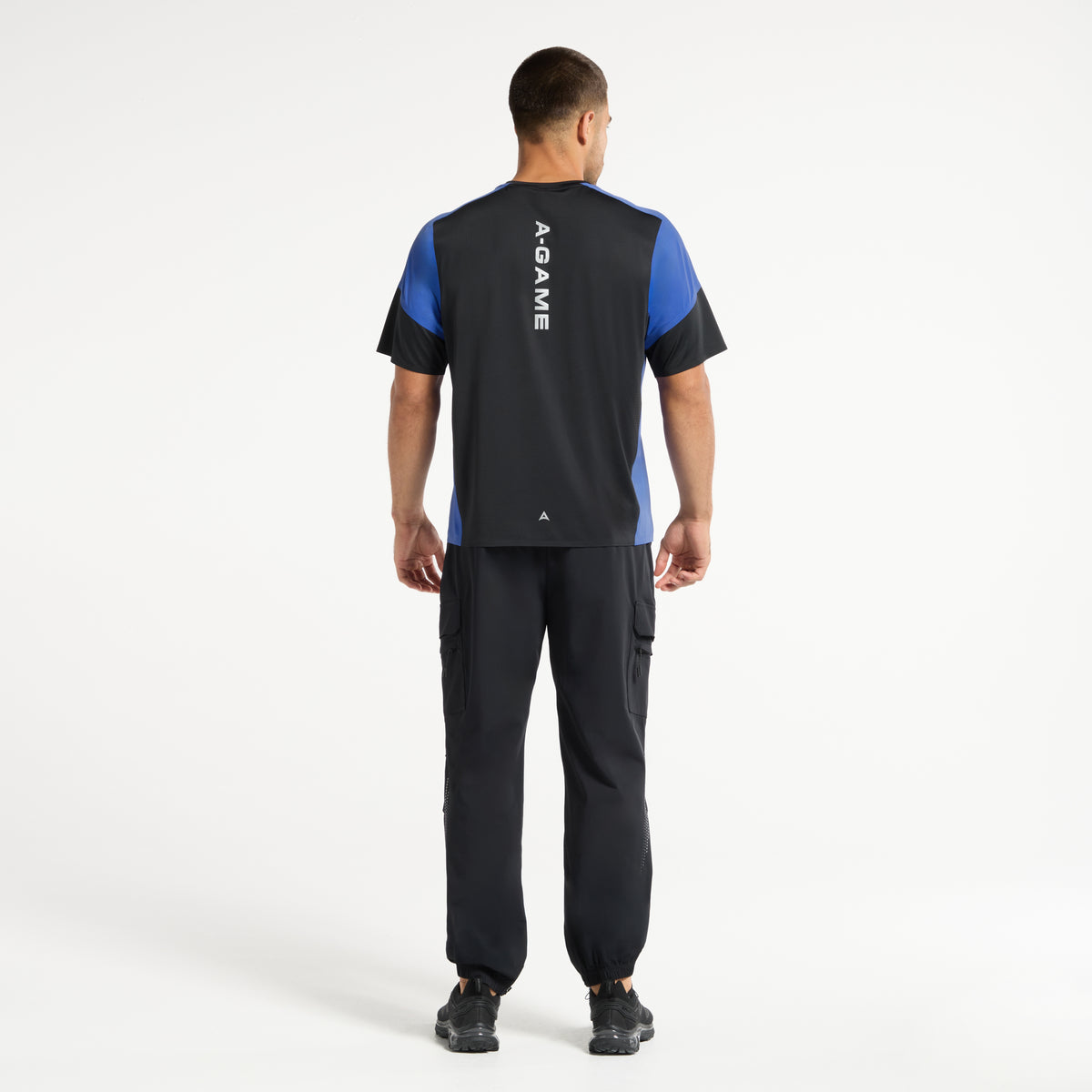 Men's Cargo Zip Pants - Black / Cobalt Blue