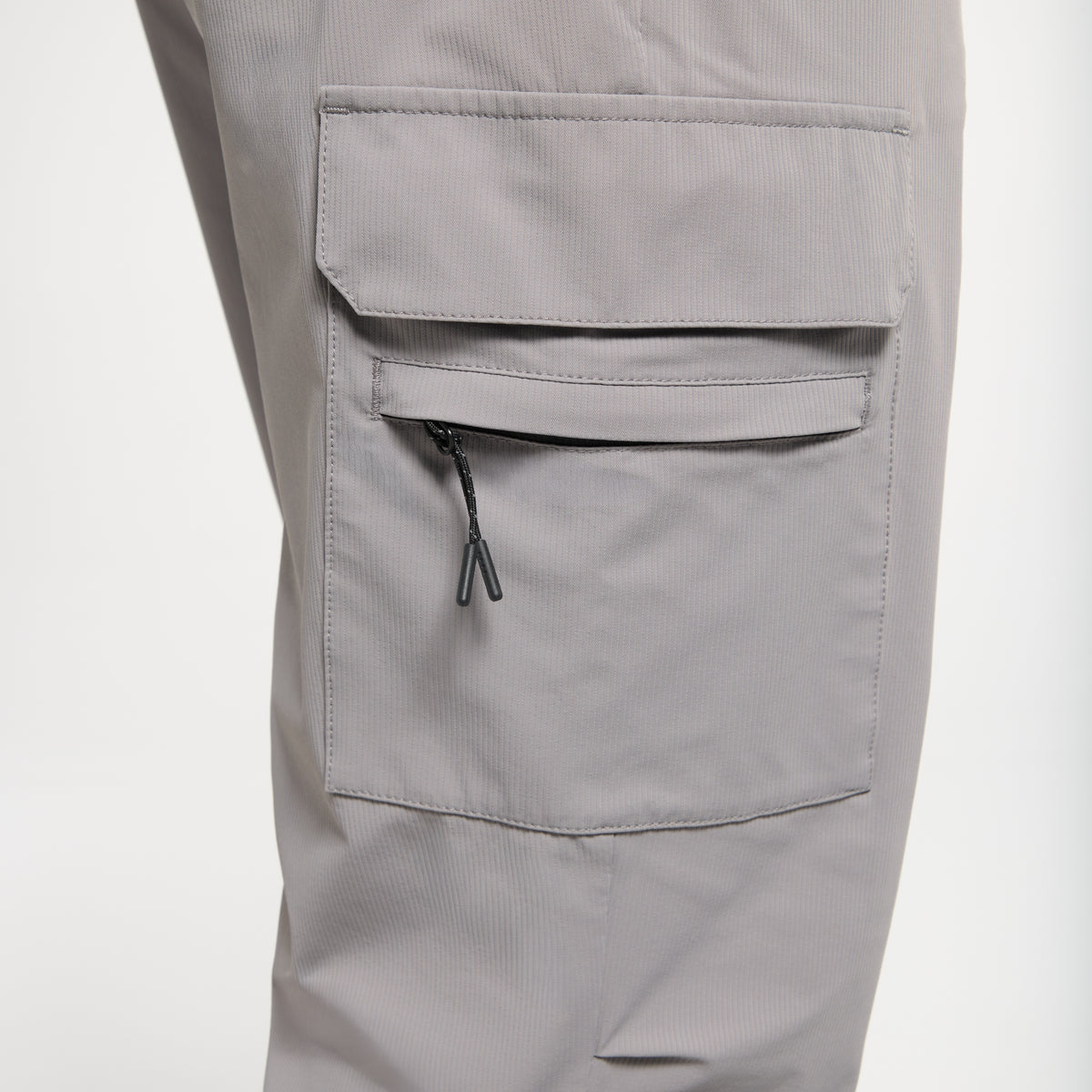Men's Cargo Zip Pants - Grey / Black
