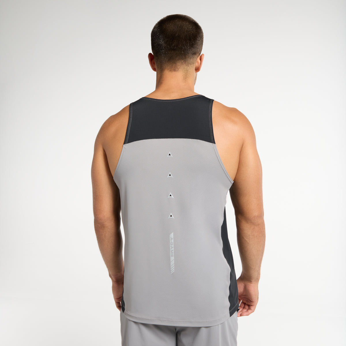 Men's Mesh Panel Vest - Grey / Black