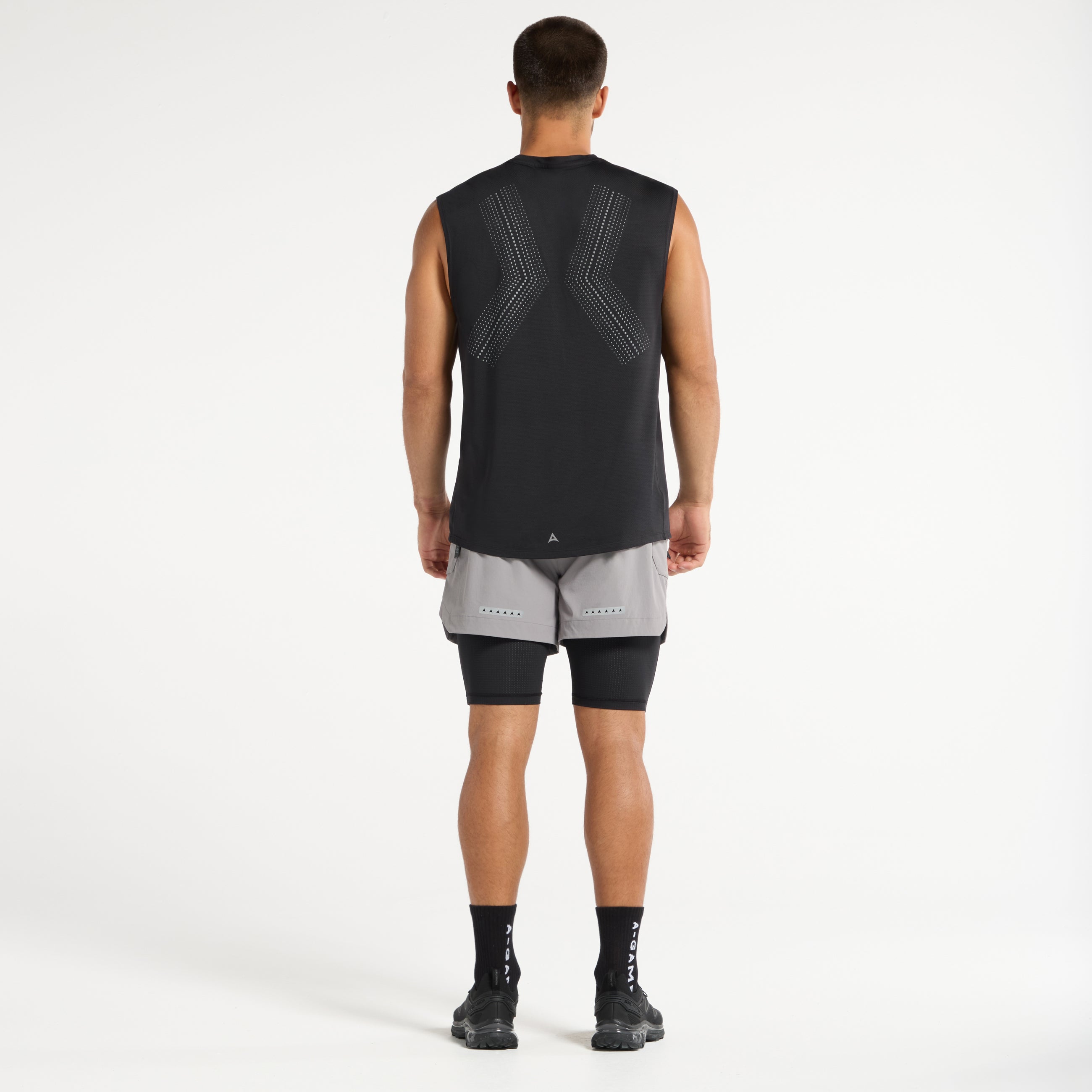 Men's Mesh Panelled Tank - Black