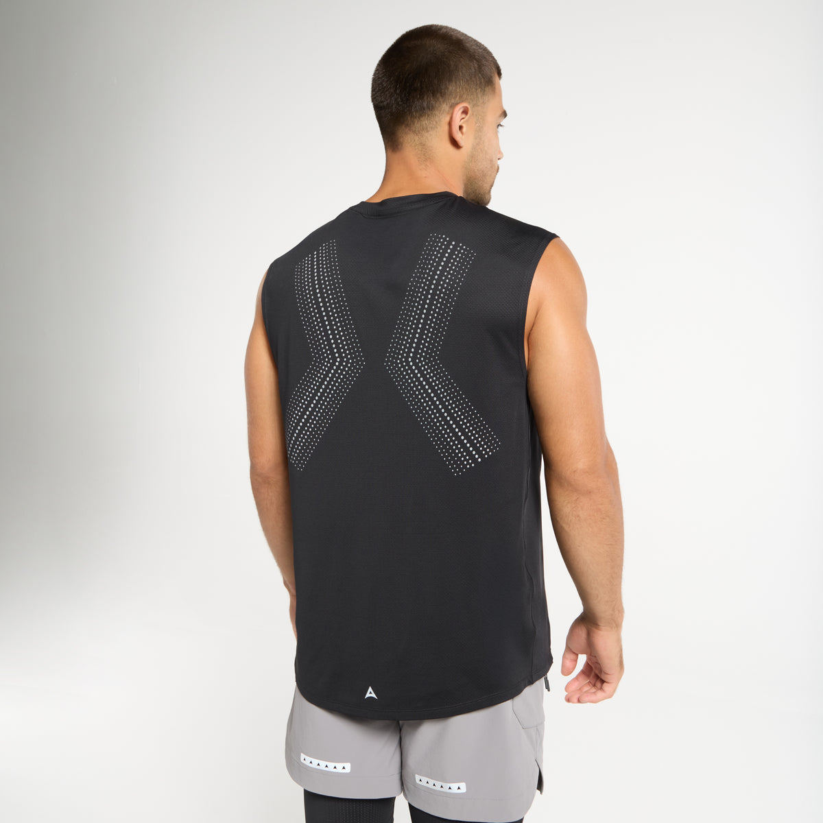 Men's Mesh Panelled Tank - Black