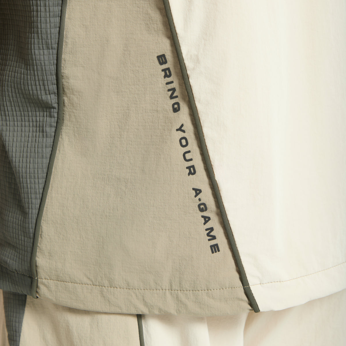 Men's Textured T-Shirt - Beige / Mid Brown