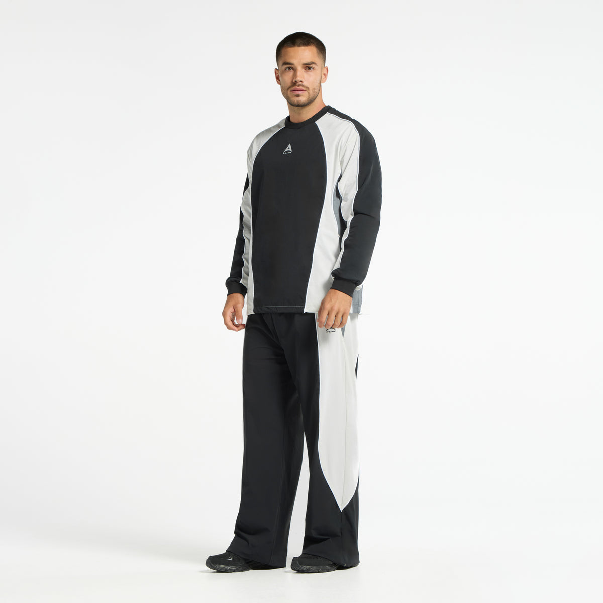 Men's Textured Sweatshirt - Black / Light Grey