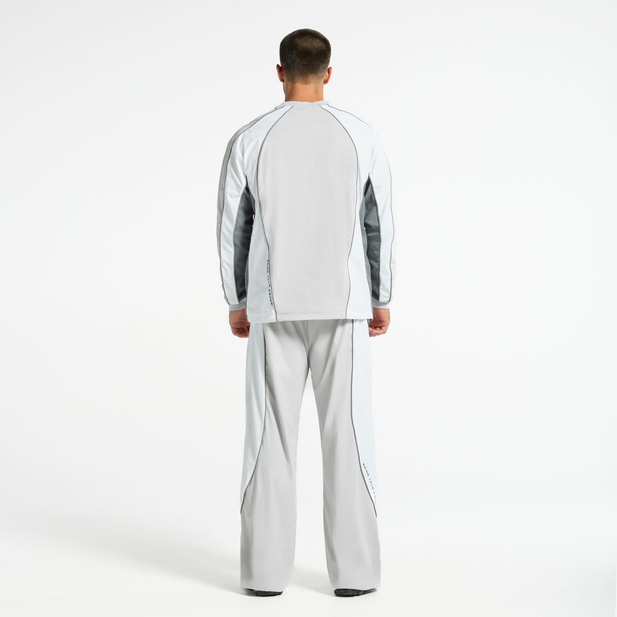 Men's Textured Sweatshirt - Grey / White