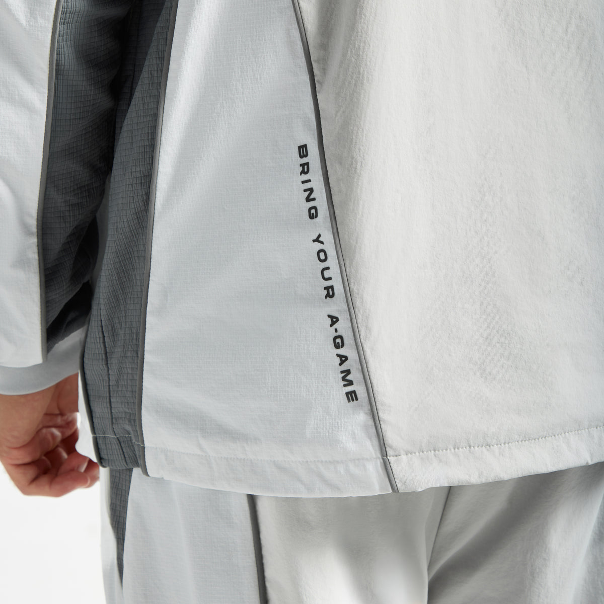 Men's Textured Sweatshirt - Grey / White