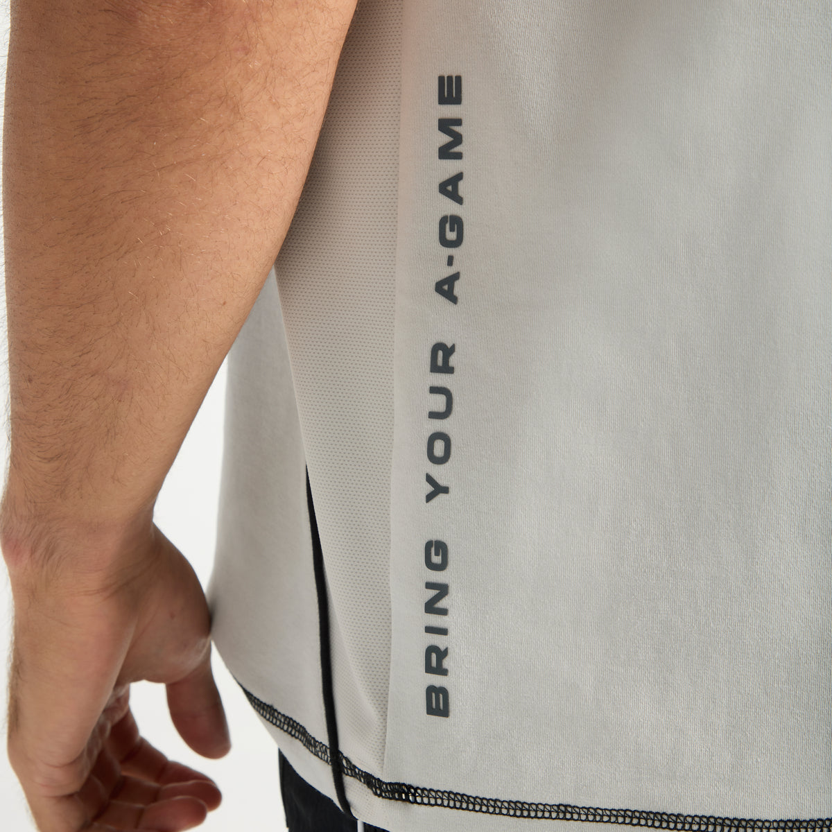 Men's Seam Detail Tech T-Shirt - Grey