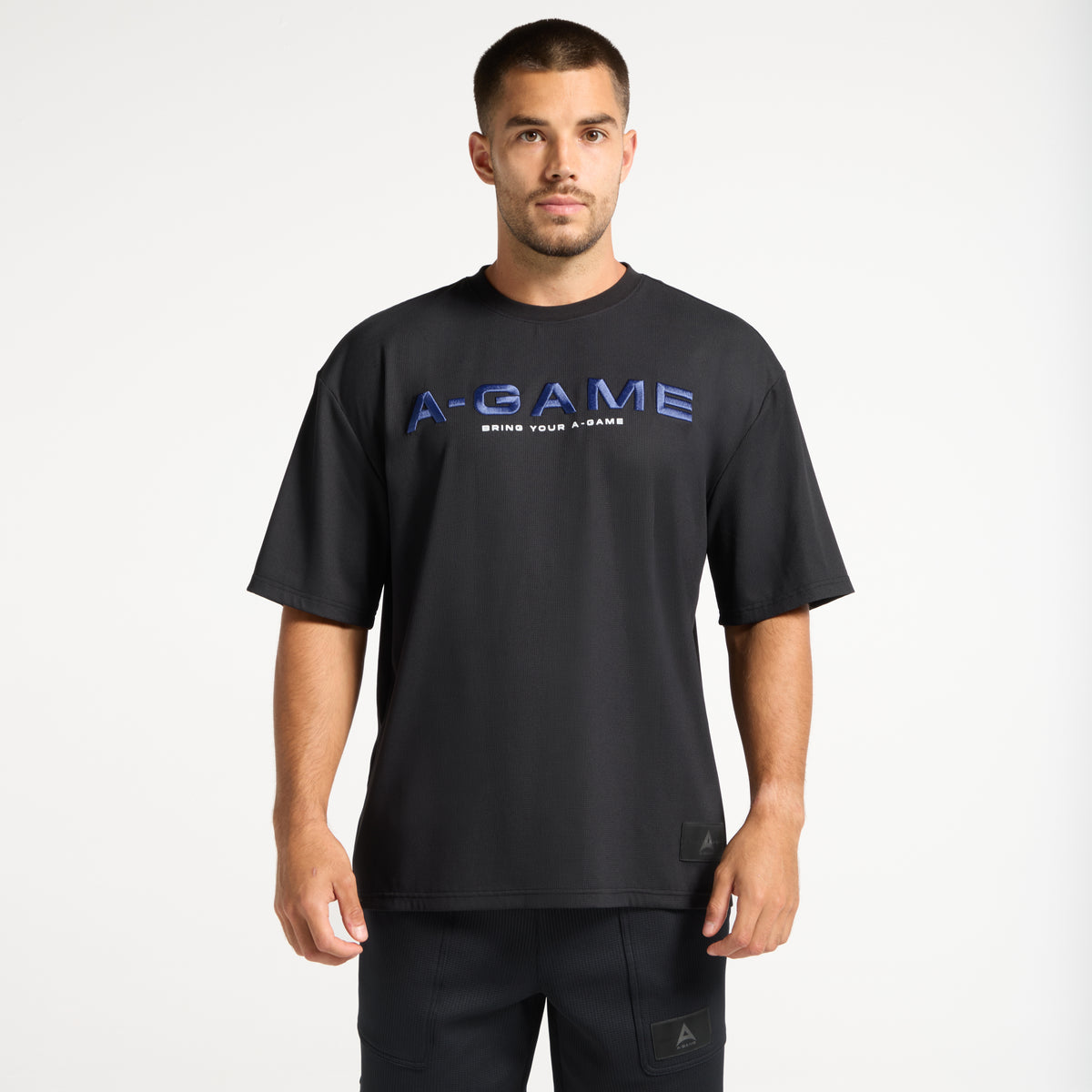 Men's Waffle Tech T-Shirt - Black