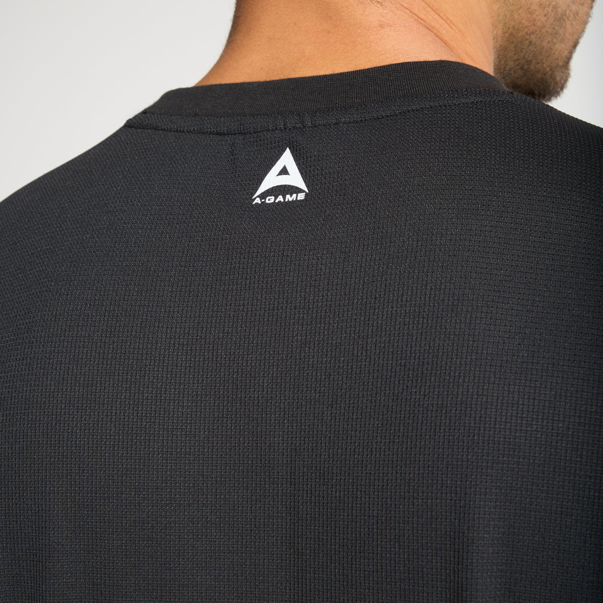 Men's Waffle Tech T-Shirt - Black
