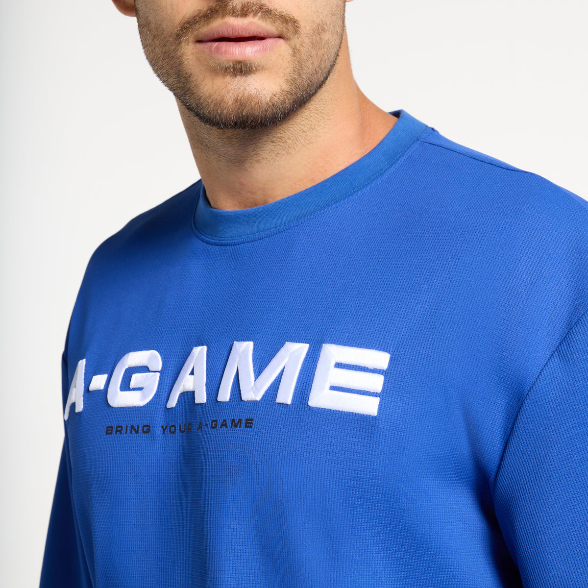 Men's Waffle Tech T-Shirt - Cobalt Blue