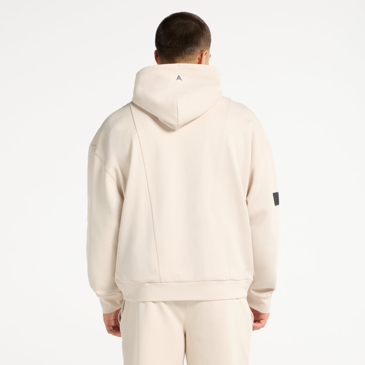 Men's Waffle Tech Hoodie - Beige