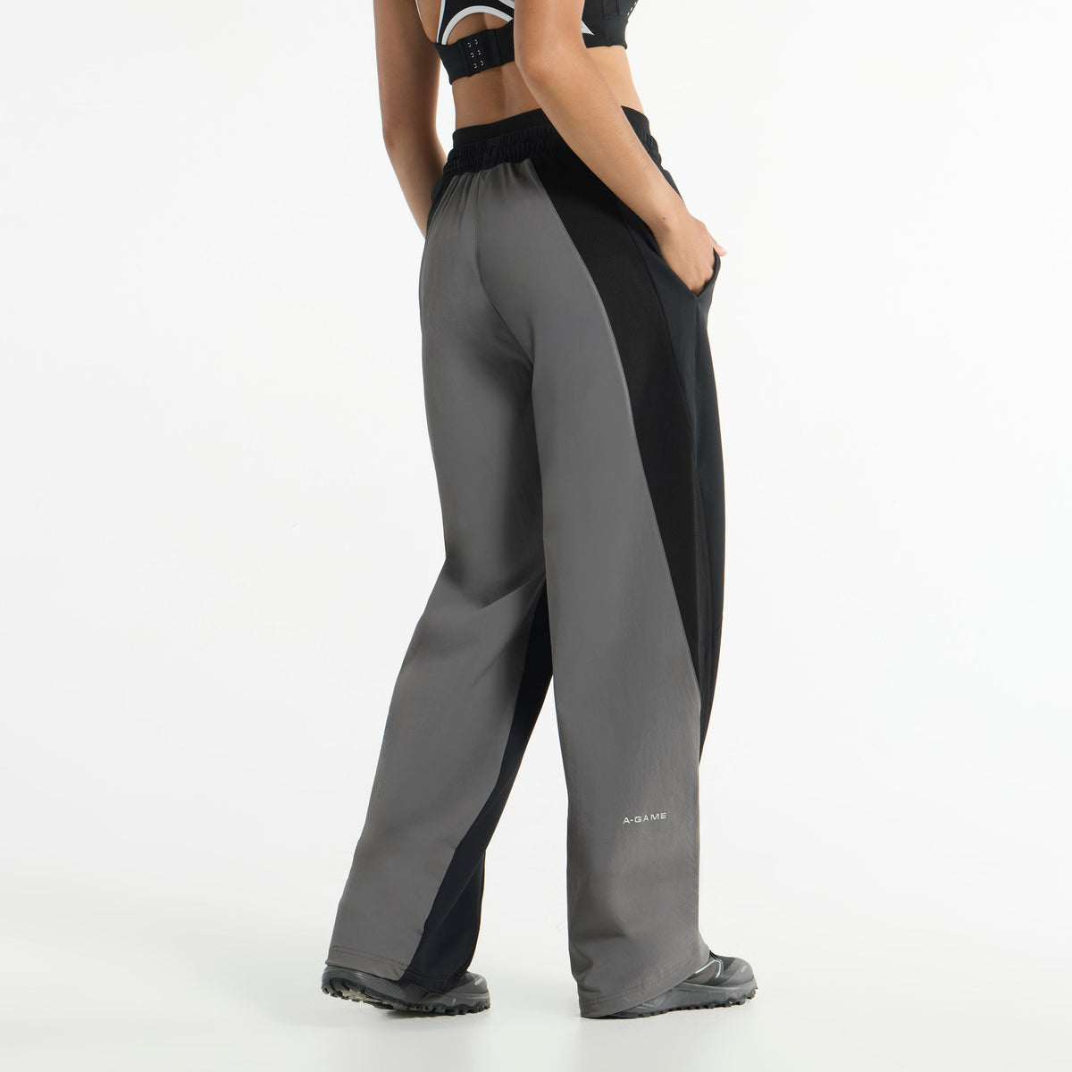 Women's Oversized Track Pants - Black