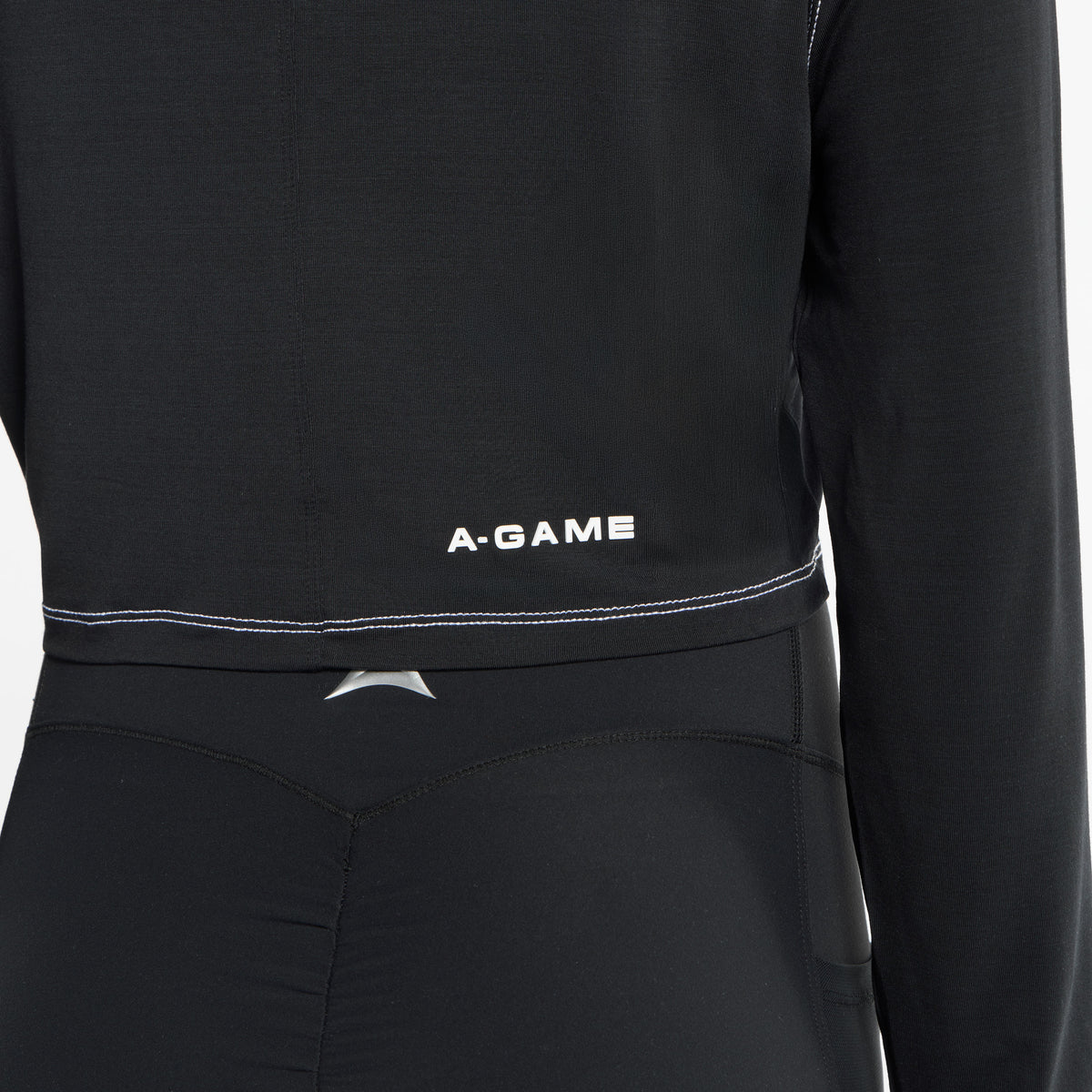 Women's Ruched Front Long Sleeve - Black