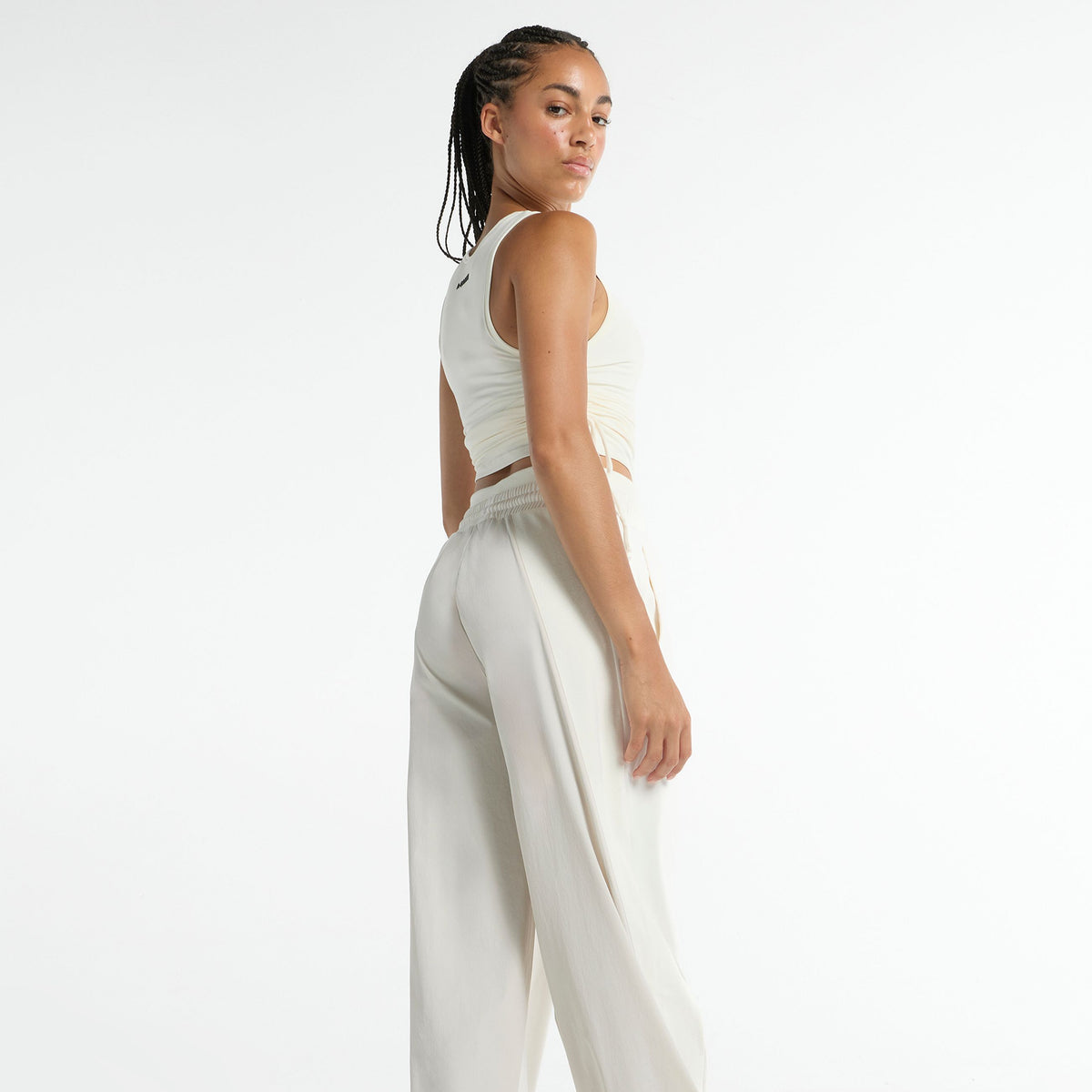 Women's Oversized Track Pants - Ecru