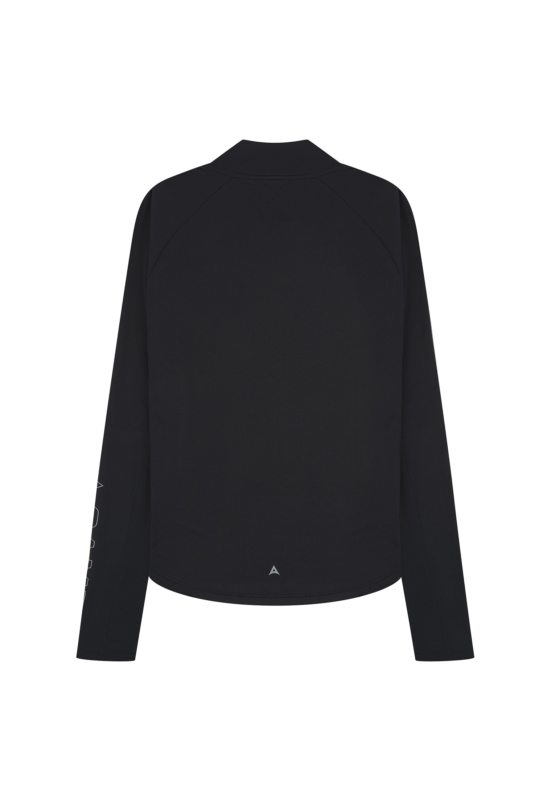 WOMENS A-GAME QUARTER ZIP FITTED TRAINING TOP - BLACK