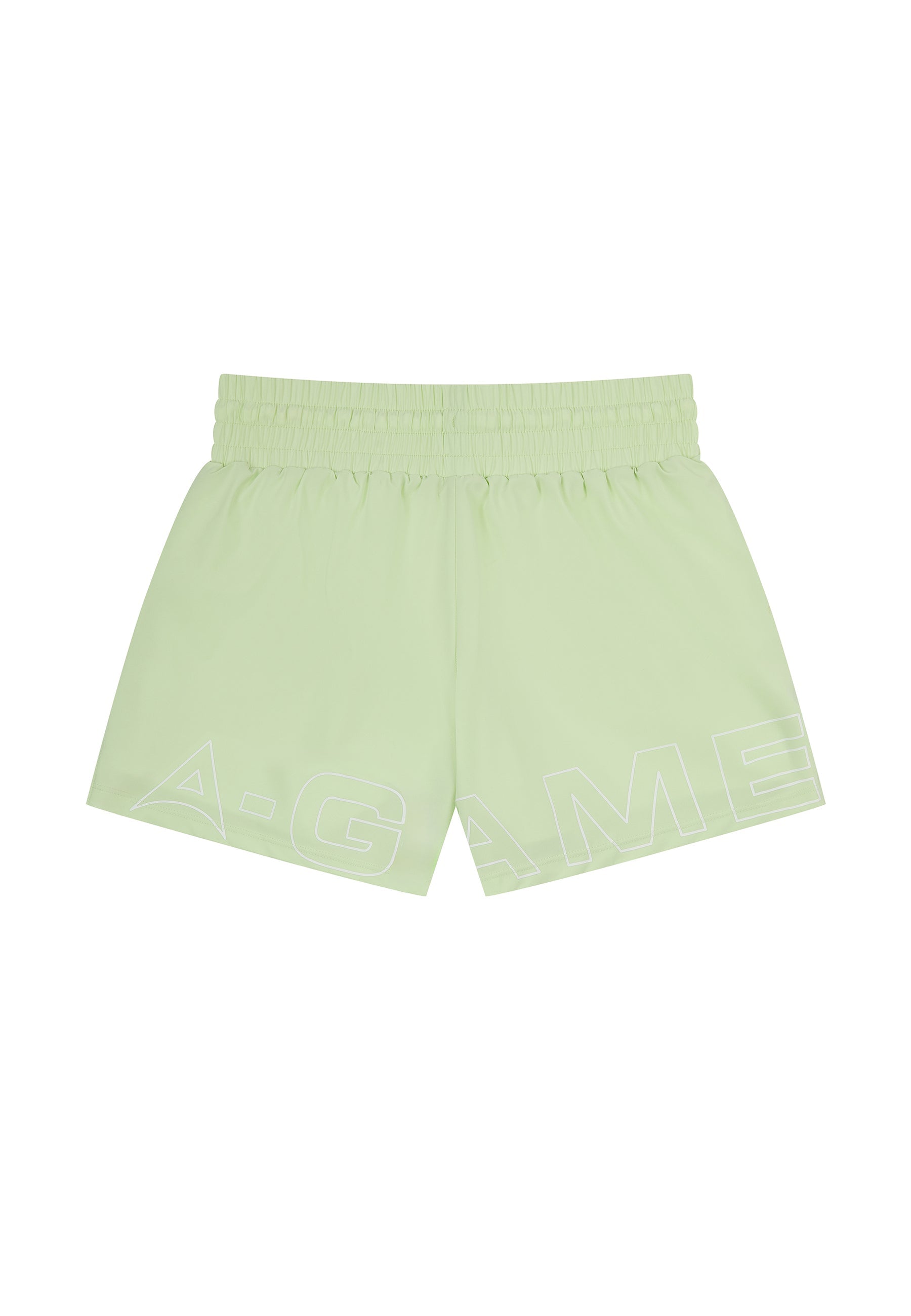 WOMENS A-GAME TRAINING RUNNER SHORTS - LIME/WHITE