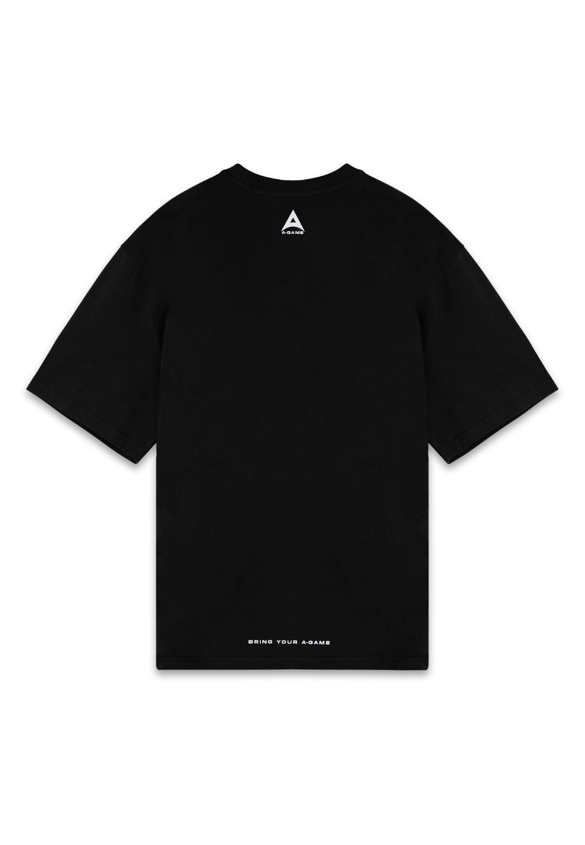 WOMENS A-GAME CHENILLE LOGO RELAXED T-SHIRT - BLACK