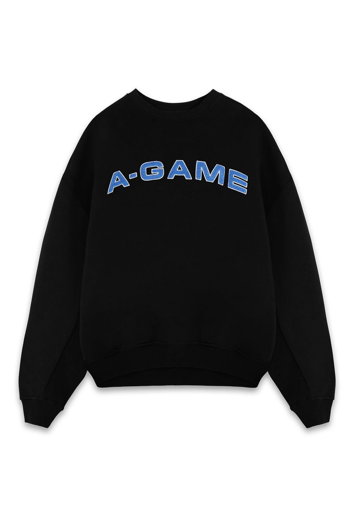 WOMENS A-GAME CHENILLE LOGO SWEATSHIRT - BLACK