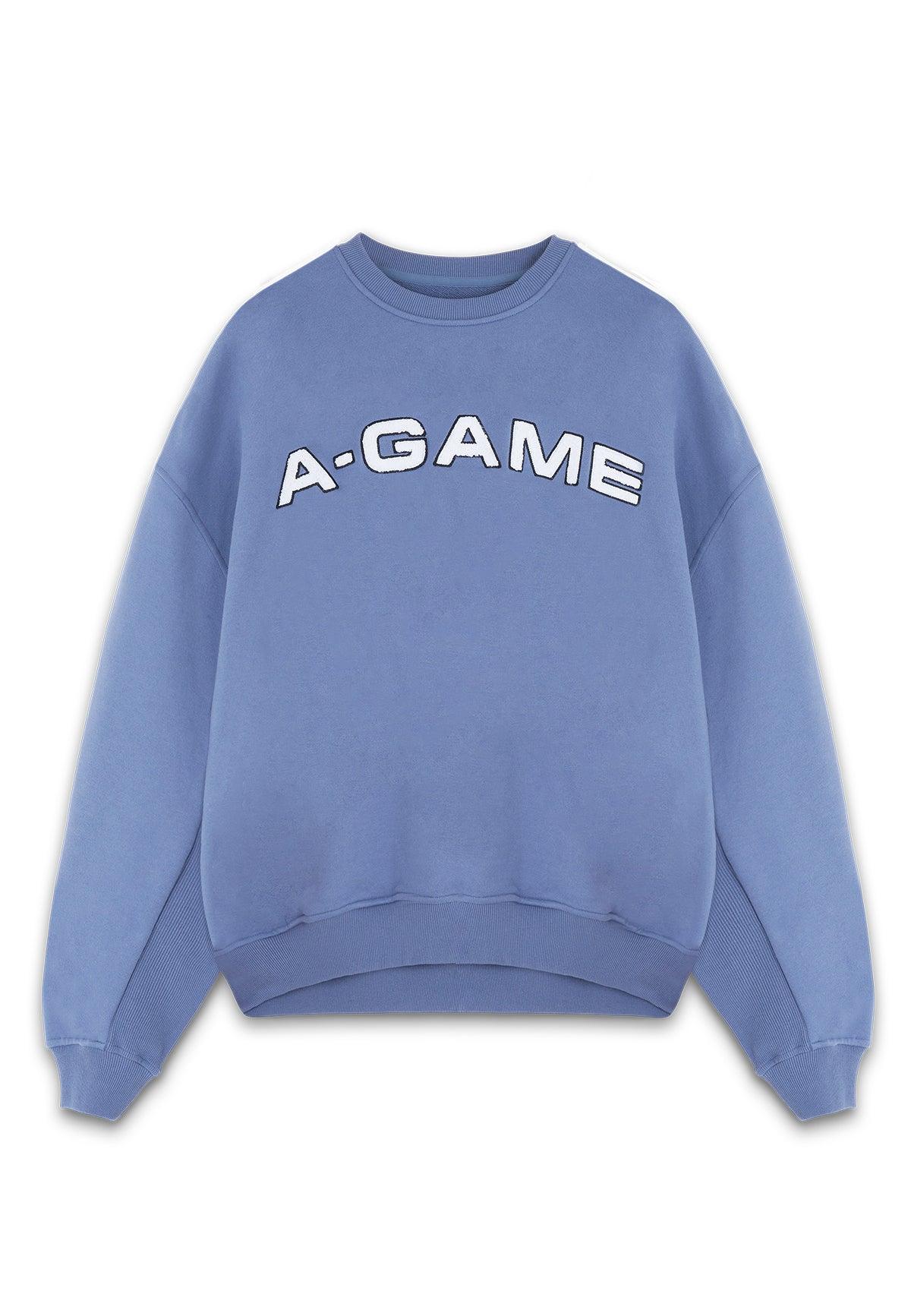 WOMENS A-GAME CHENILLE LOGO SWEATSHIRT - ELEMENTAL BLUE