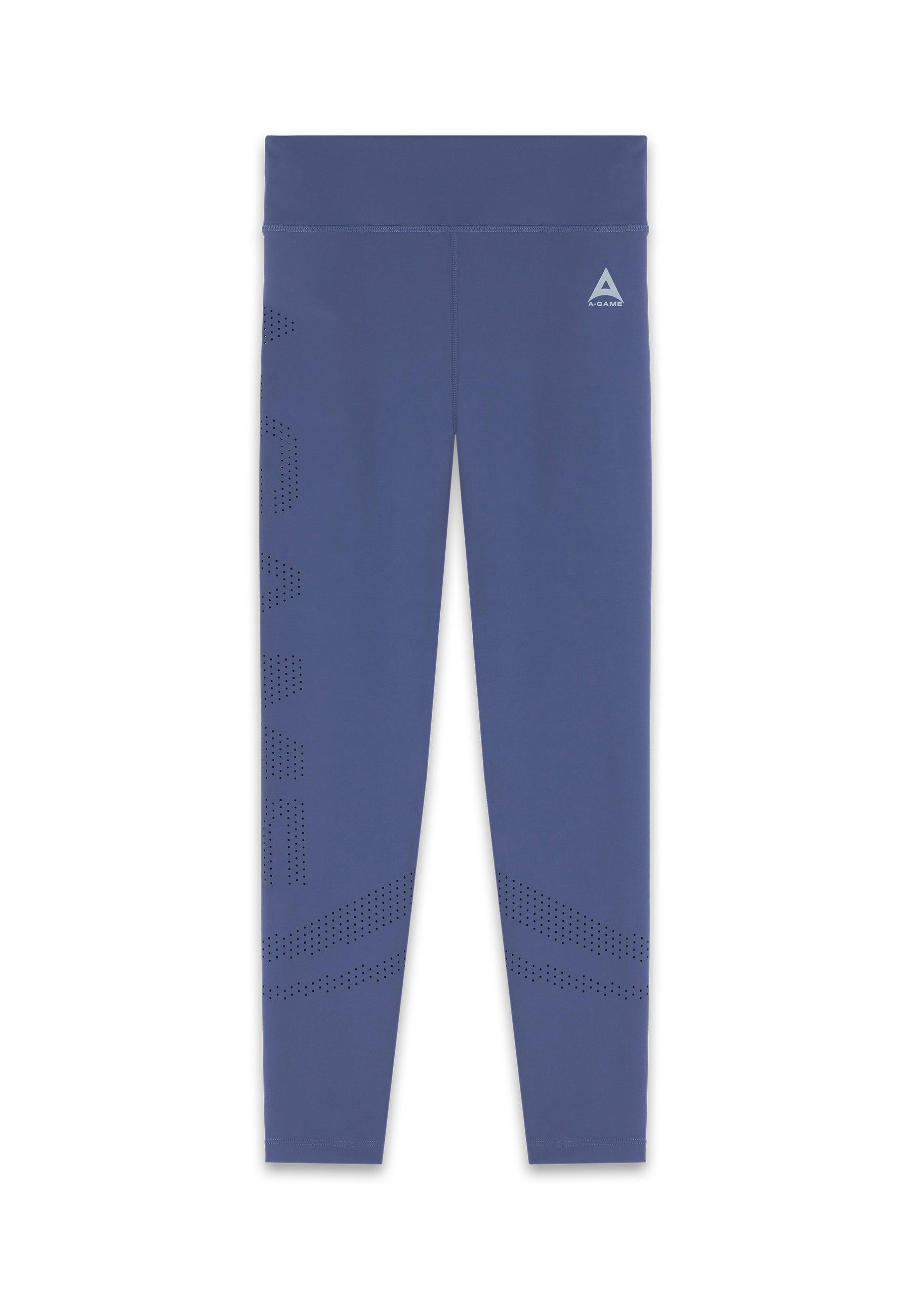 WOMENS A-GAME HIGH WAISTED TRAINING LEGGINGS - BLUE