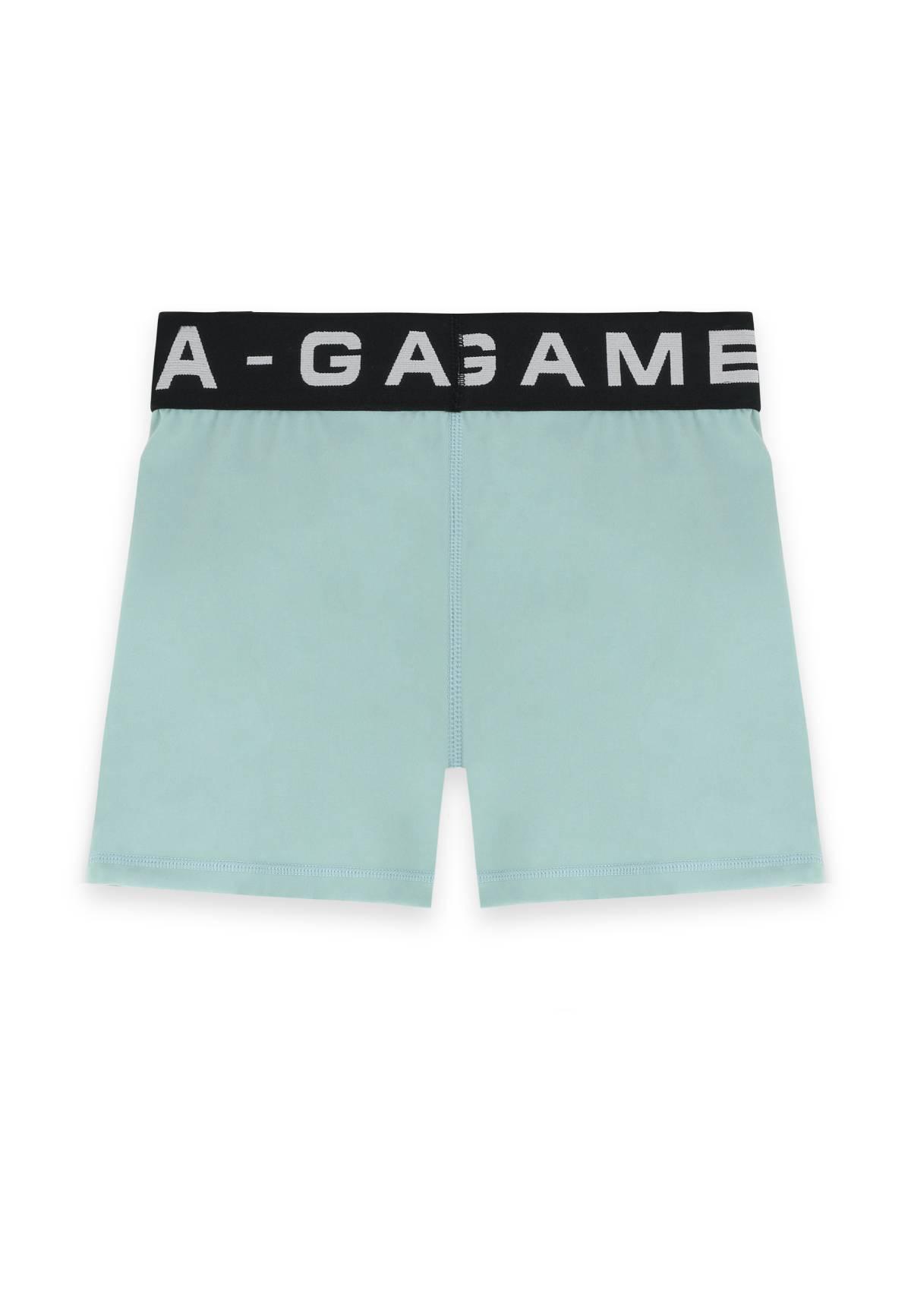 WOMENS A-GAME LOGO TRAINING CROPPED SHORTS - SAGE GREEN