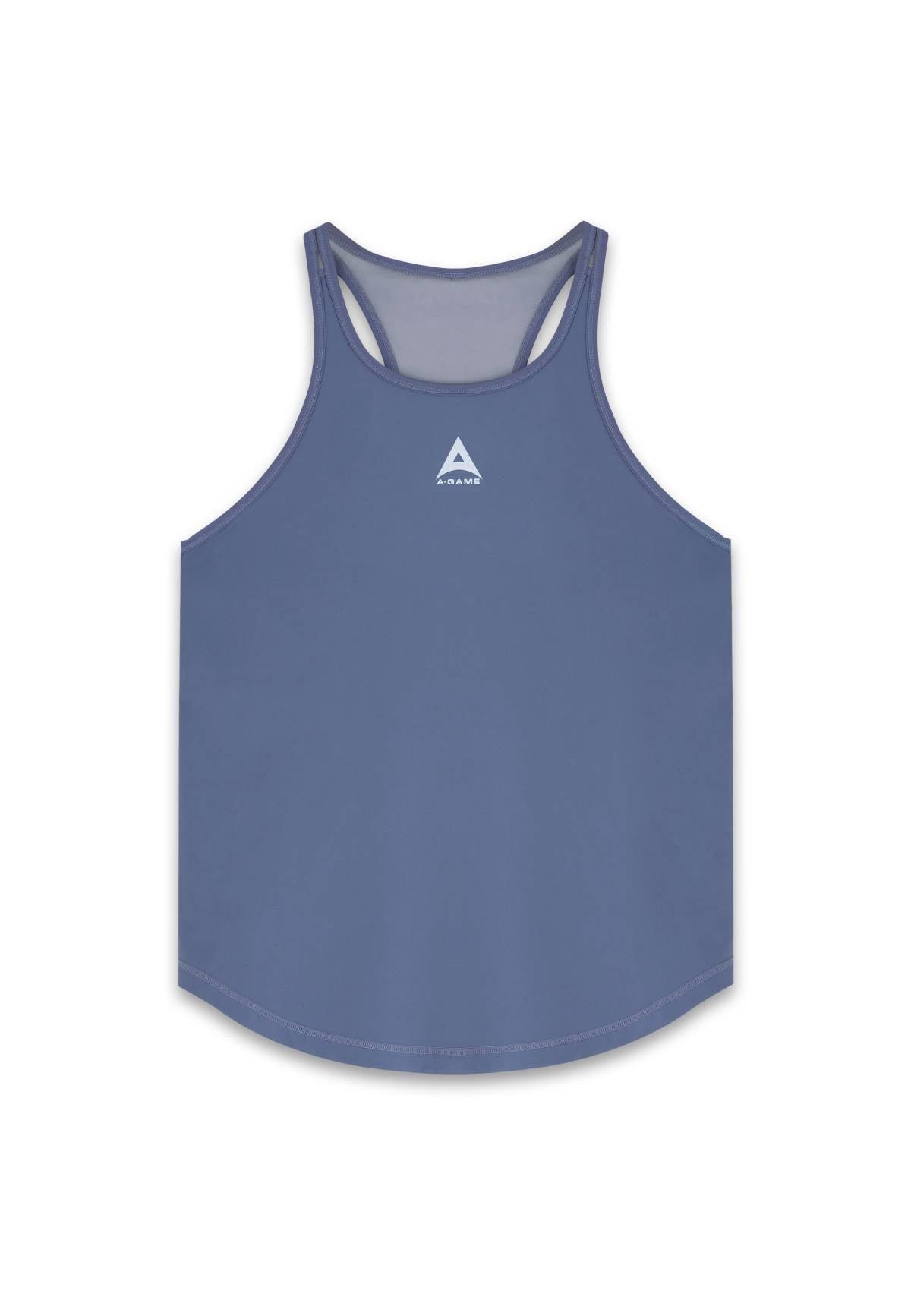 WOMENS A-GAME RELAXED RACER BACK TRAINING VEST - BLUE