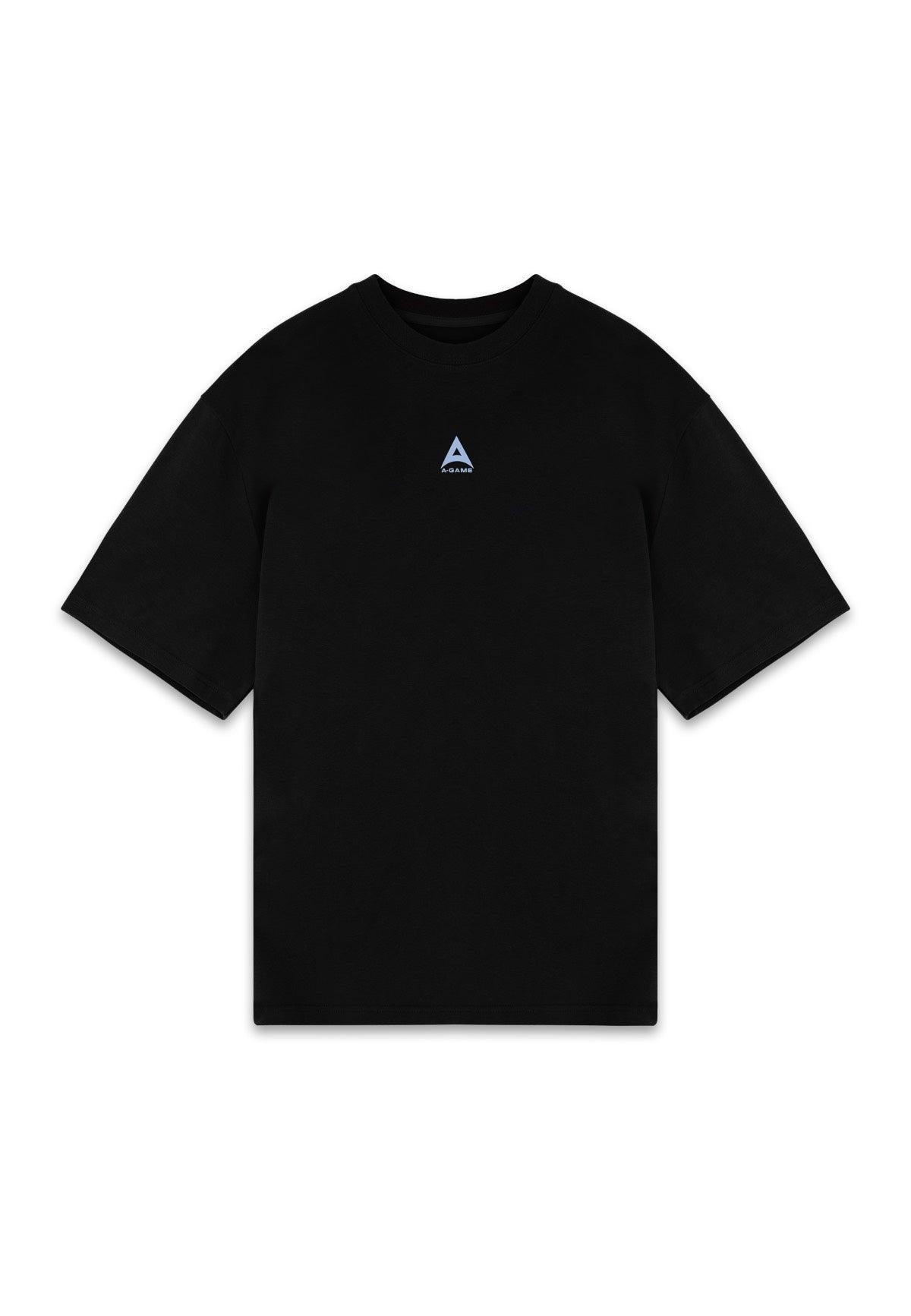 WOMENS A-GAME STAR GRAPHIC RELAXED T-SHIRT - BLACK