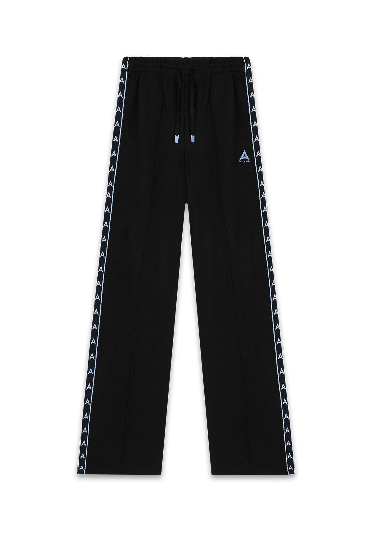 WOMENS A-GAME TAPED STRAIGHT LEG SWEAT PANTS - BLACK