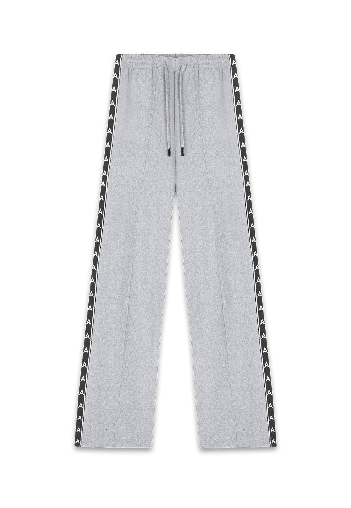 WOMENS A-GAME TAPED STRAIGHT LEG SWEAT PANTS - GREY MARL