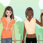 Играть Одевалка: наряжаем сестричек онлайн 